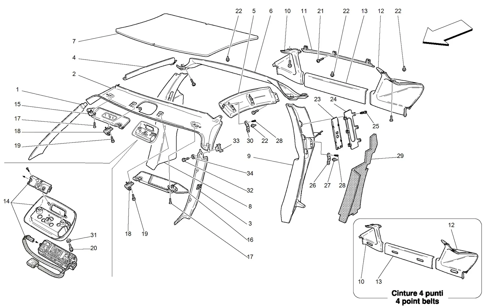 Roof Panel Upholstery And Accessories