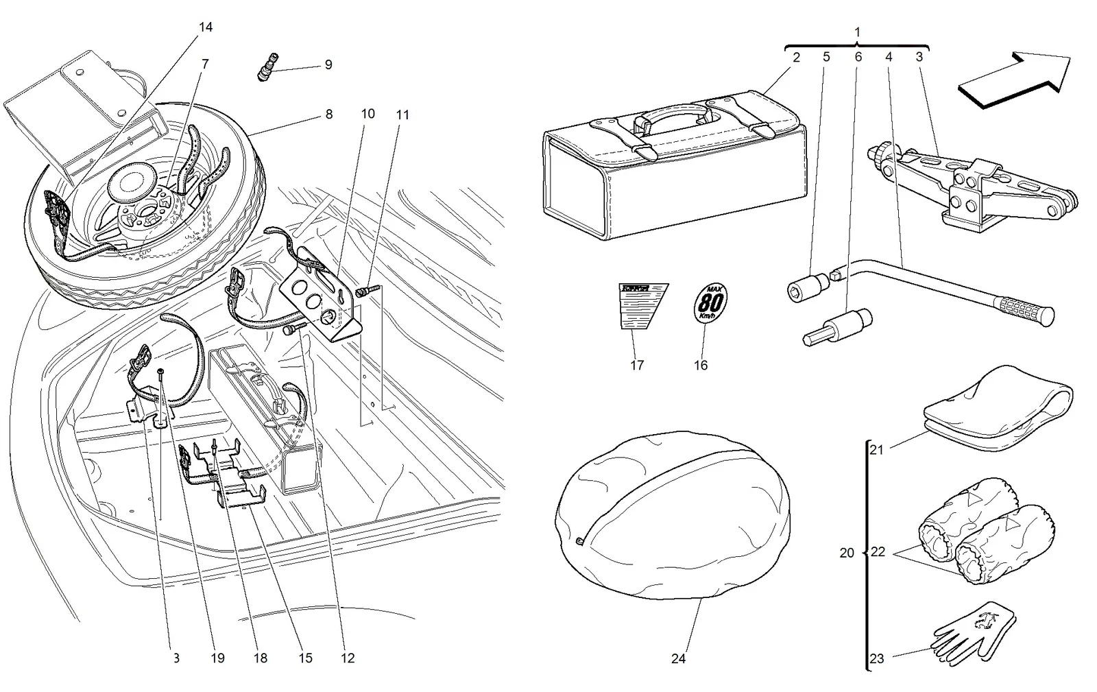 Spare Wheel And Equipment -Optional-