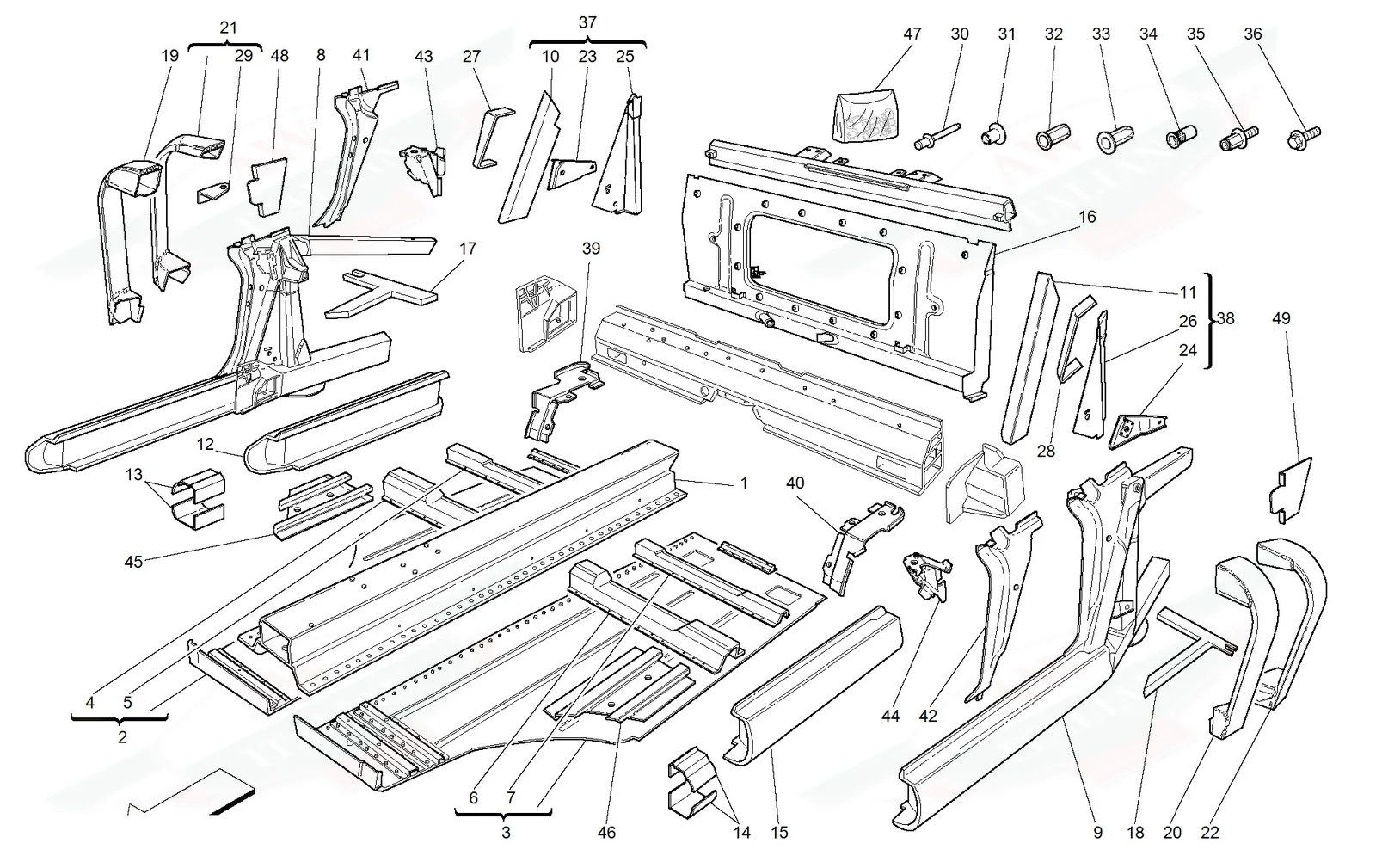 Central Side Elements And Plates