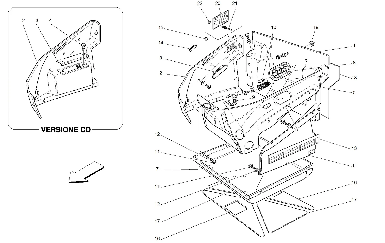 Front Compartment Trims