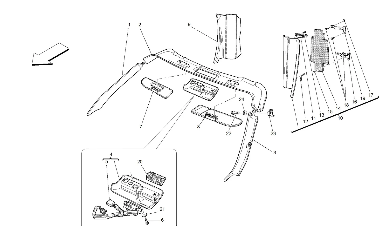 Roof Panel Upholstery And Accessories