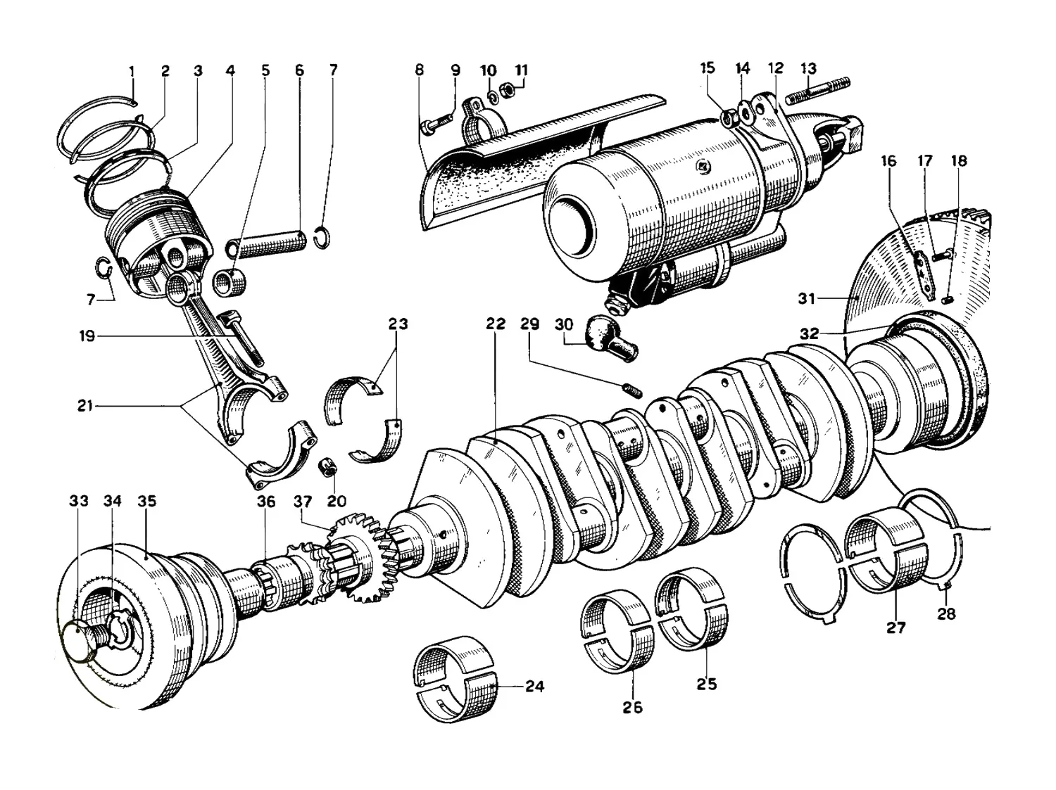 Crankshaft Connecting Rods & Pistons