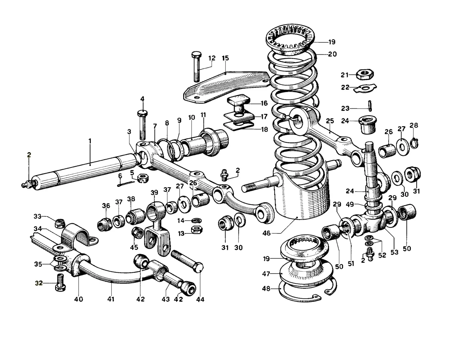 Front Wheel Suspension - Bottom Arms