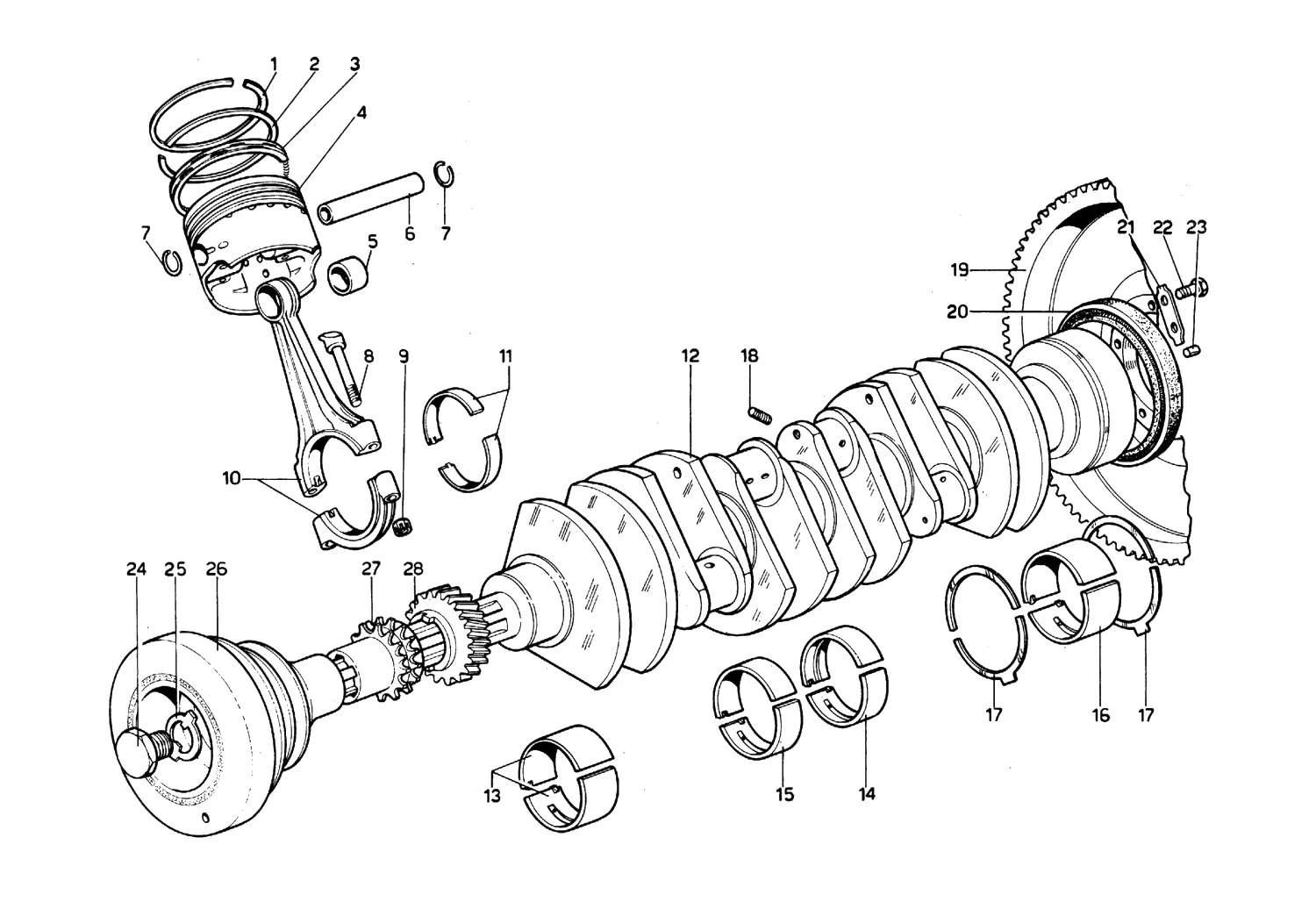 Crankshaft, Connecting Rods And Pistons