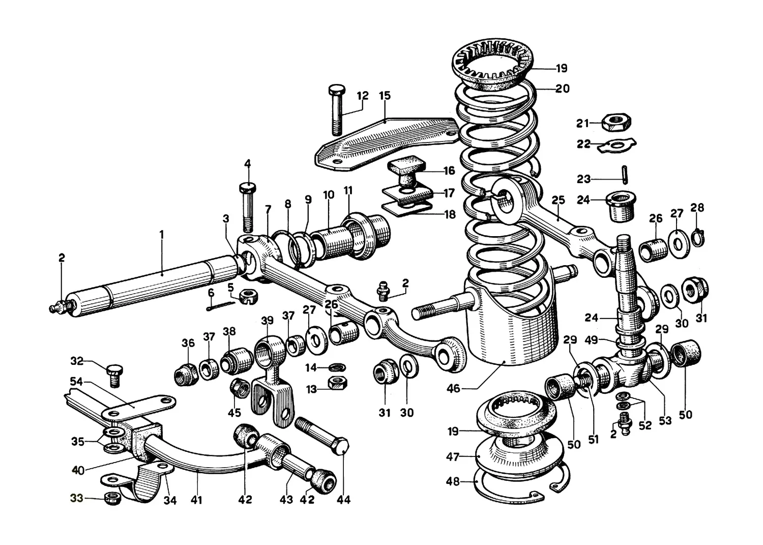 Front Wheel Suspension - Bottom Arms