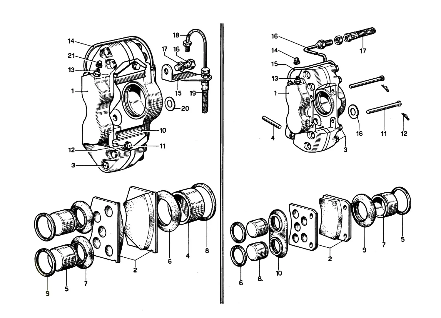 Front & Rear Brakes Calipers
