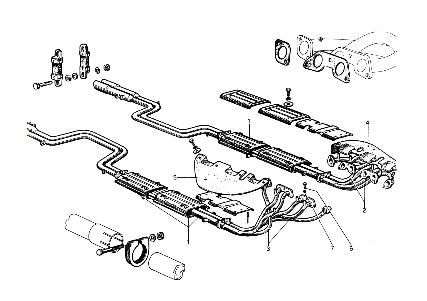 Exhaust Pipes Assembly With Emissions Contol
