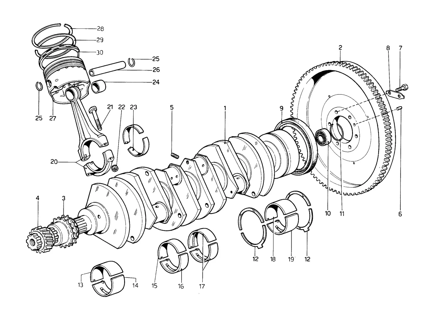 Crankshaft, Connecting Rods And Pistons