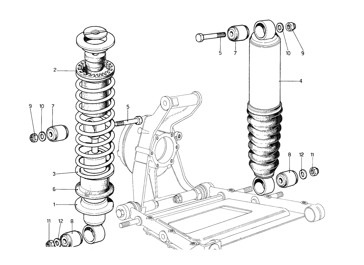 Rear Suspension - Shock Absorber And Self-Levelling Unit