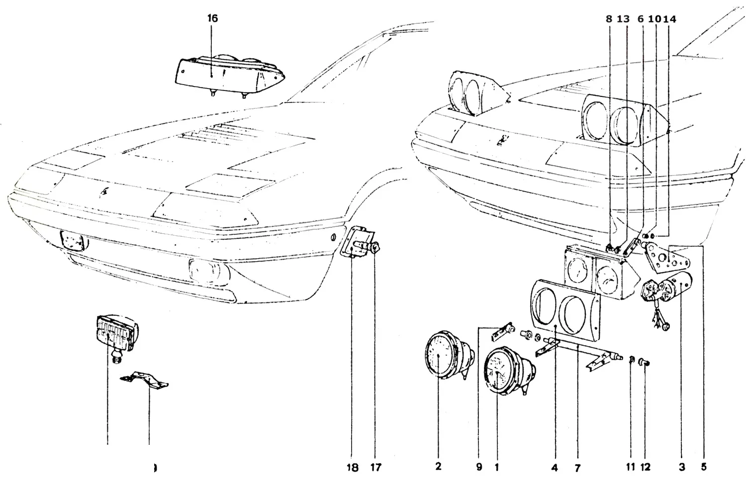 Front Lights Components