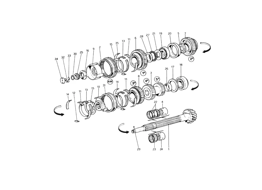 Lay Shaft Gears (Up To Car No. 17535)