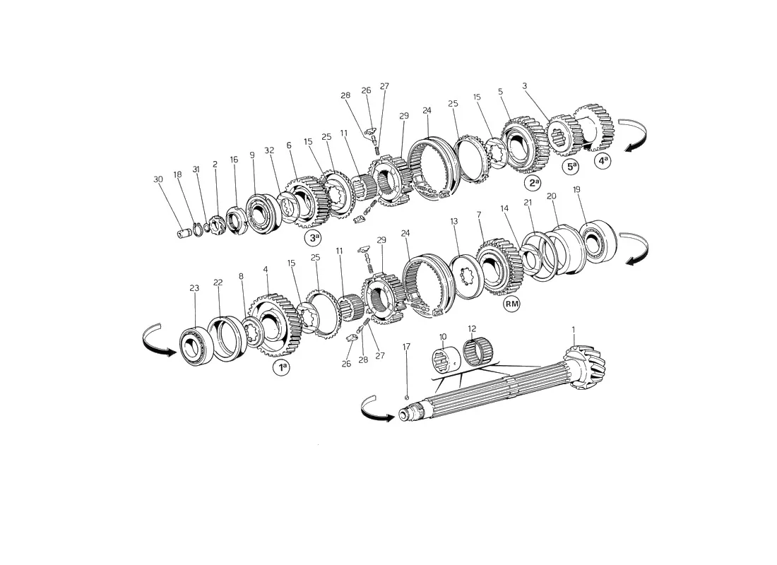 Lay Shaft Gears (From Car No. 17543)