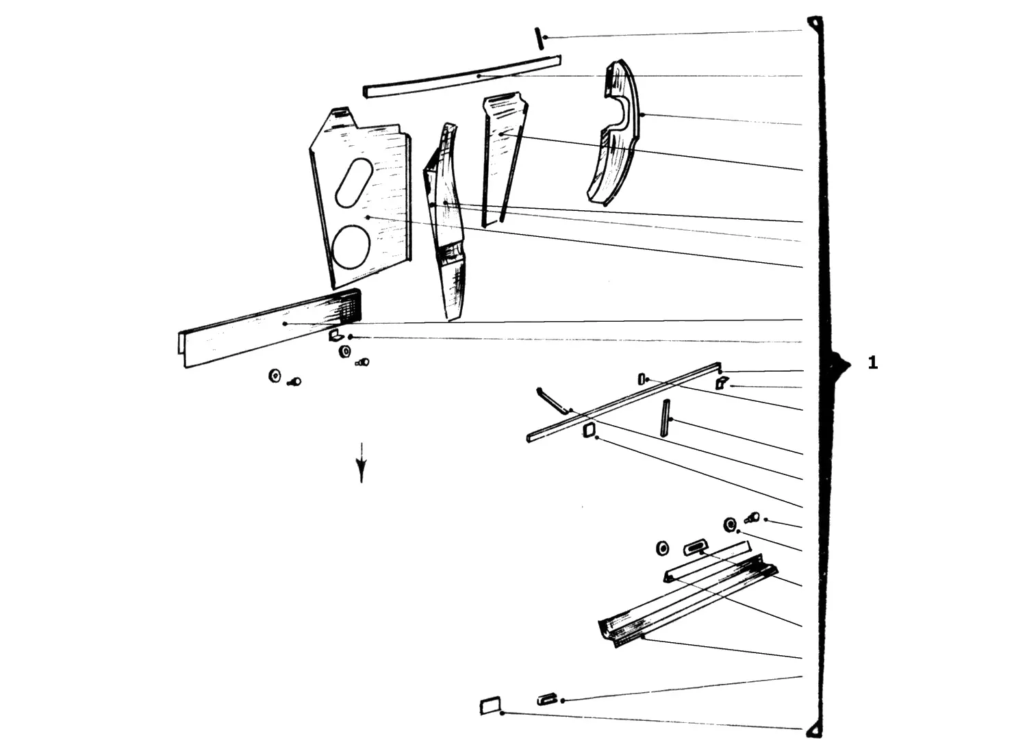 Ferrari 365 GTB4 (Daytona) Door Inner Frame — Parts Diagram 221A | AW ...