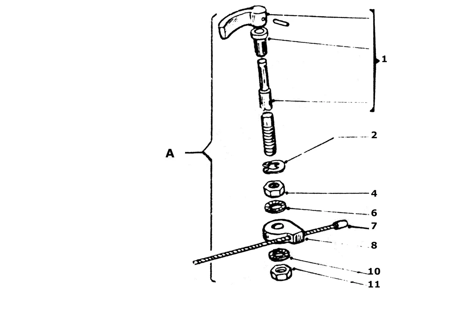 Ferrari 365 GTB4 (Daytona) Door Handle & Lock exploded diagram