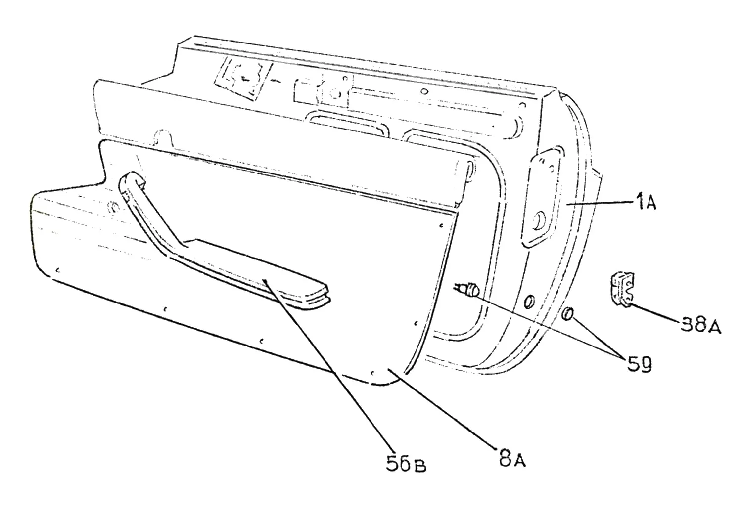 Ferrari 365 GTC Door Frame And Components (Late) exploded diagram