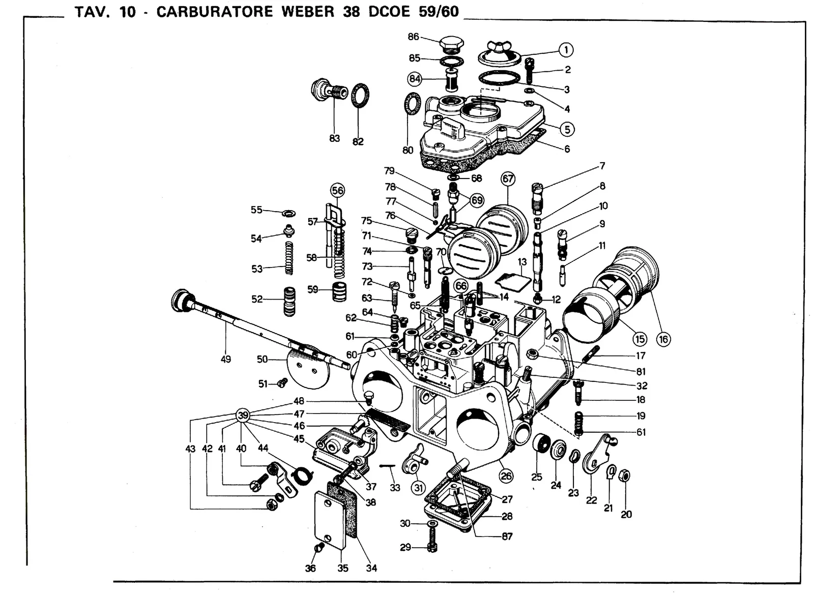 Weber 38 NDCOE 59/60 Carburettor