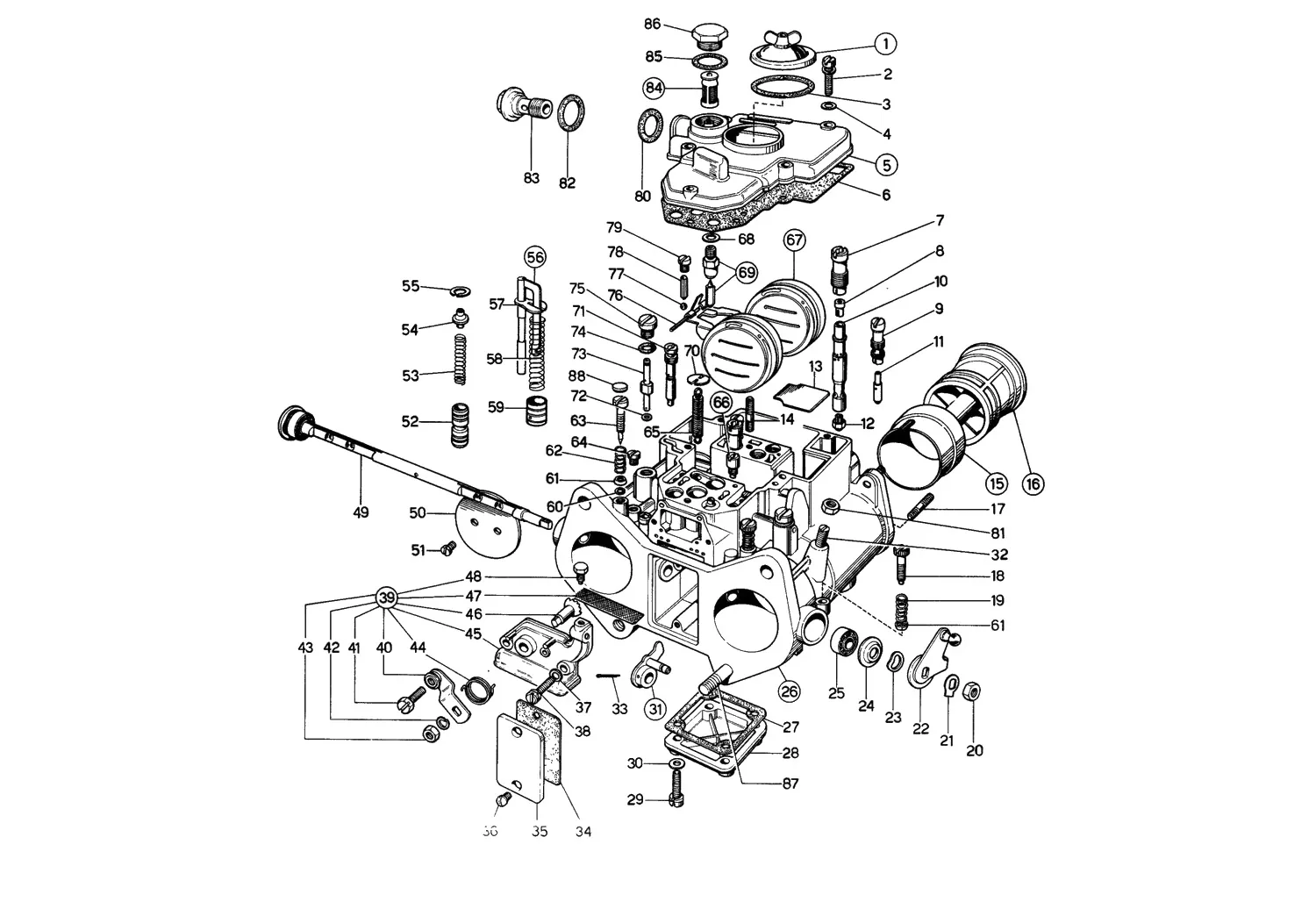 Weber Carburettors (38 Dcoe 110 - 111 - 110M - 111M)
