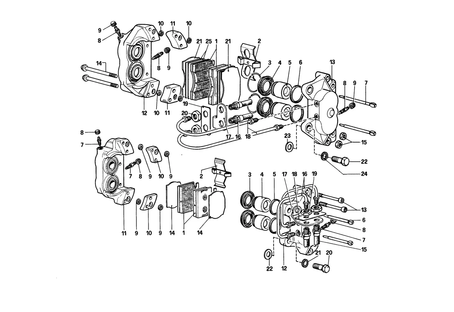 Calipers For Front And Rear Brakes