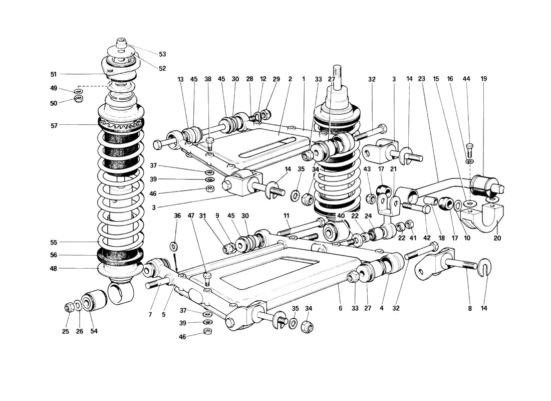 Rear Suspension - Levers And Shock Absorbers
