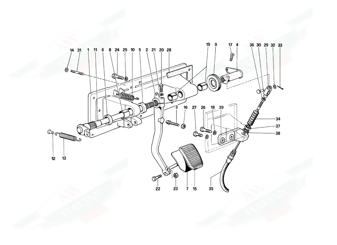Clutch Release Control - 412M Lhd