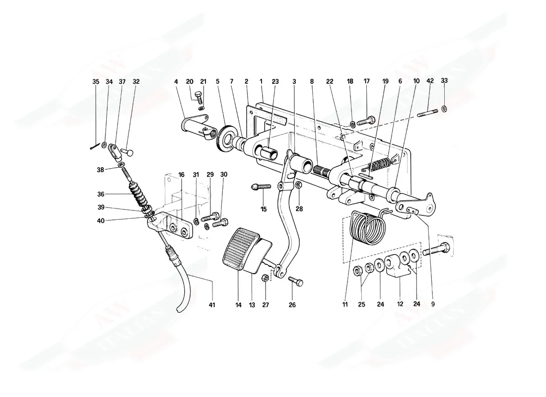 Clutch Release Control - 412M RHD