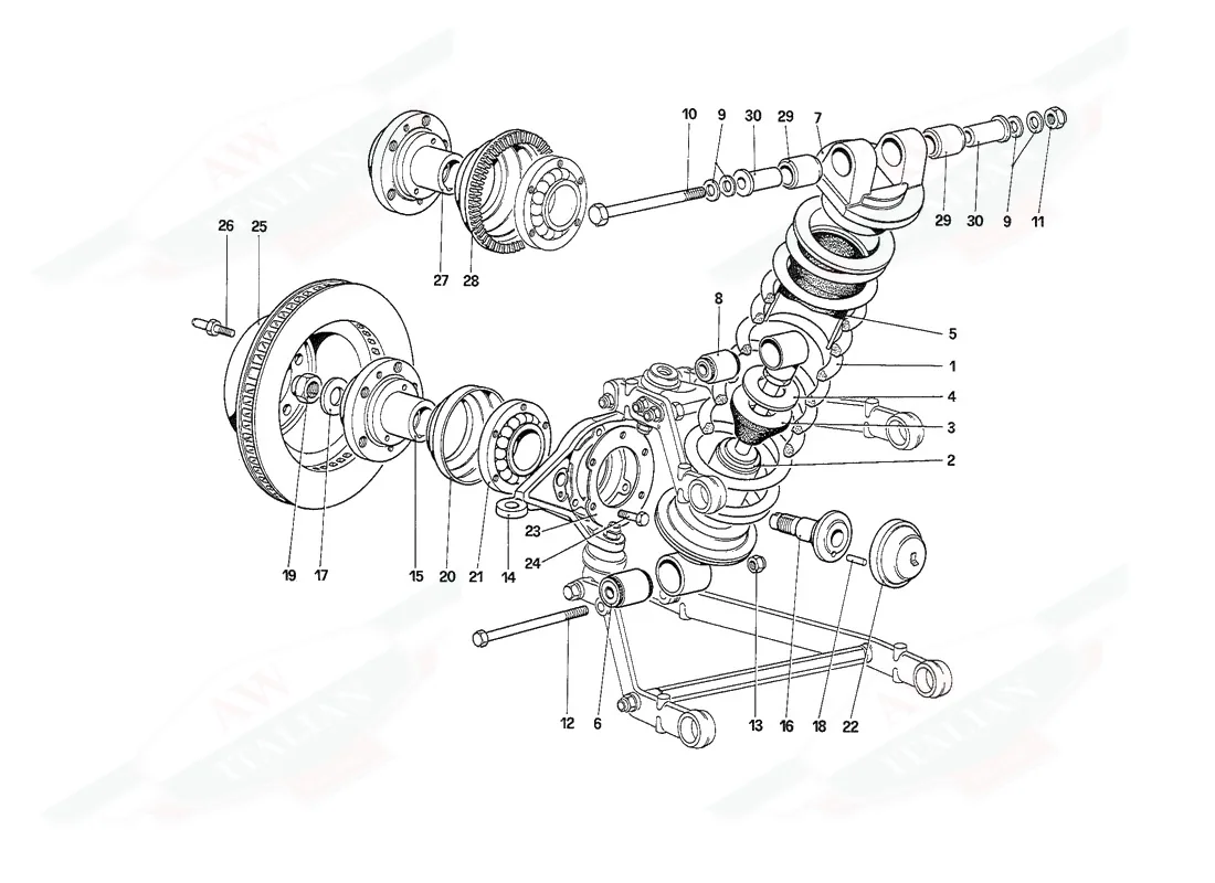 Front Suspension - Shock Absorber And Brake Disc