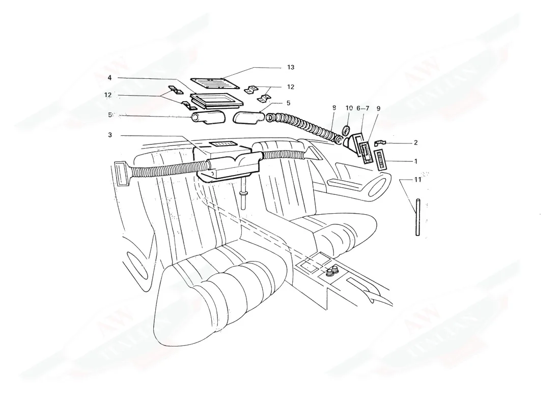 Heating Ventilation Only cars with Rear Air Conditioner