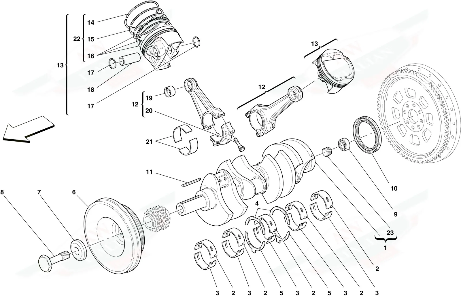 Crankshaft - Connecting Rods And Pistons