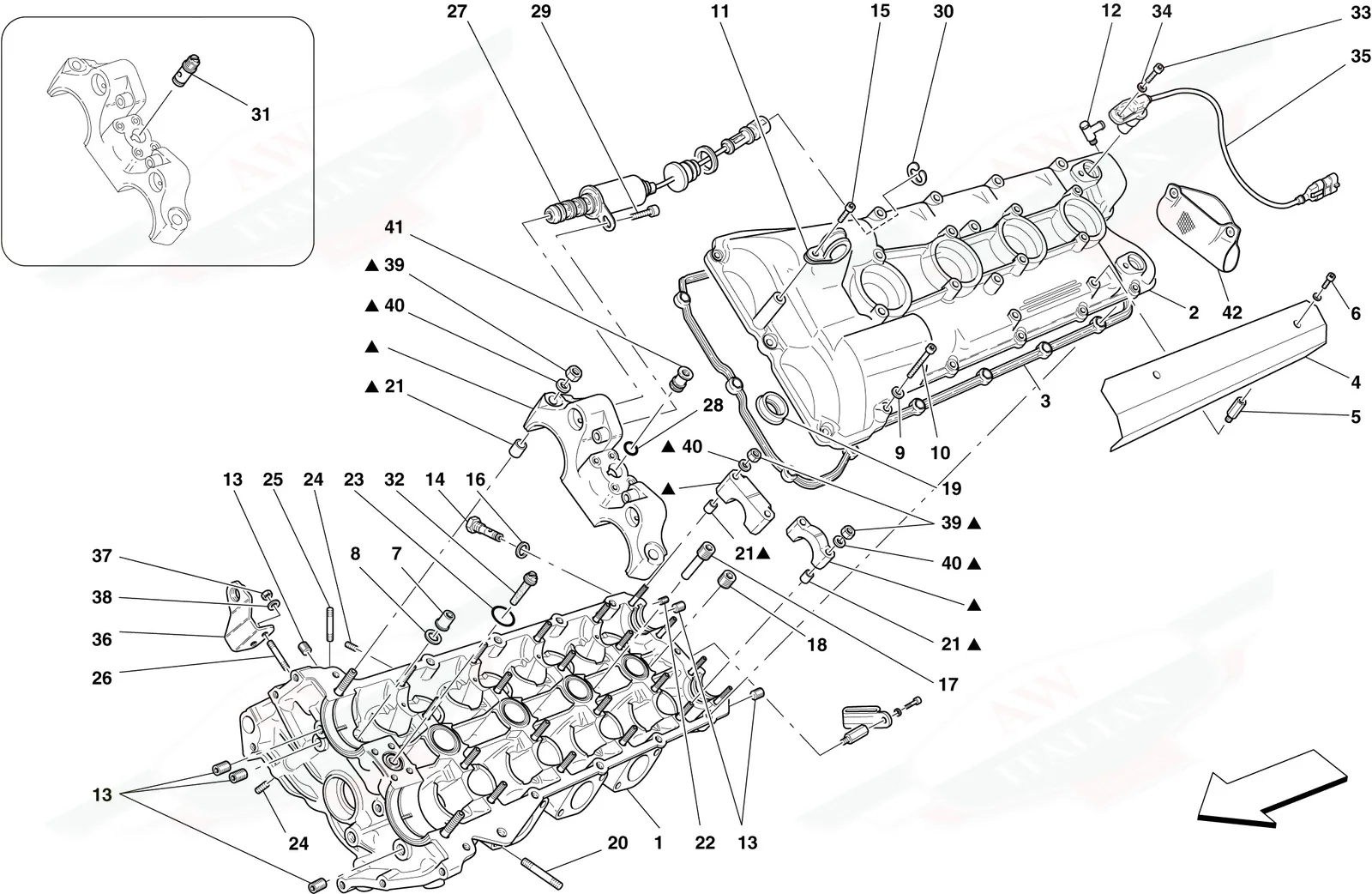 Left Hand Cylinder Head
