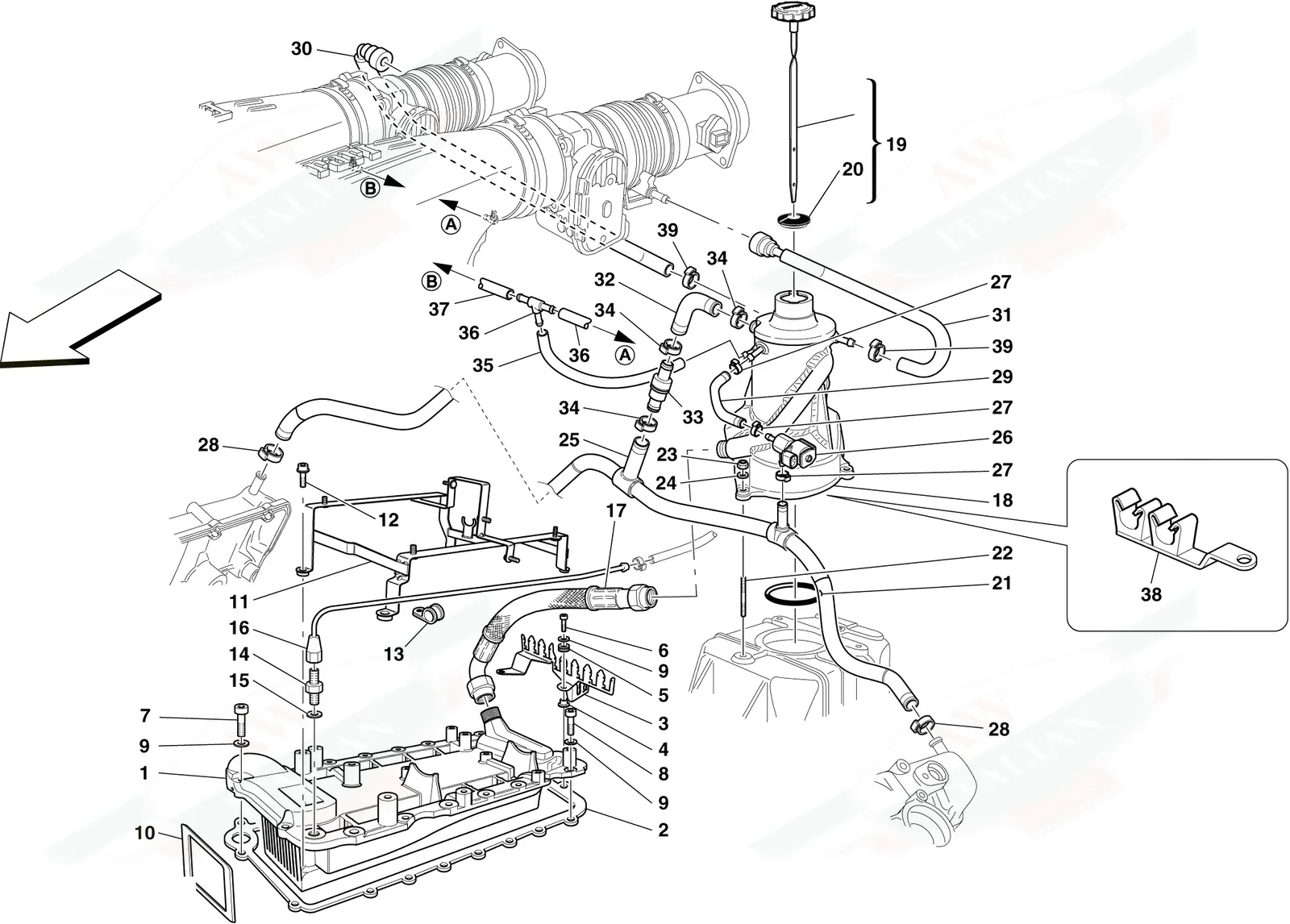 Lubrication System - Tank - Heat Exchanger