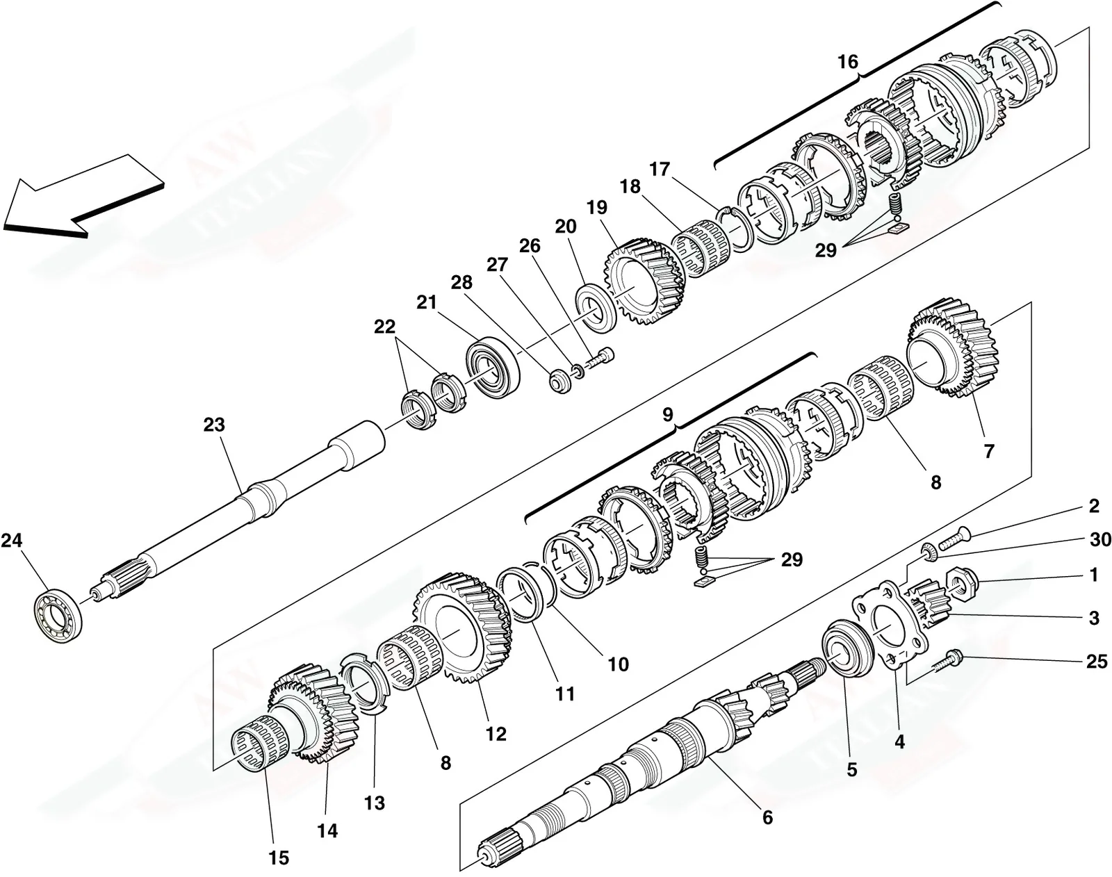 Primary Shaft Gears