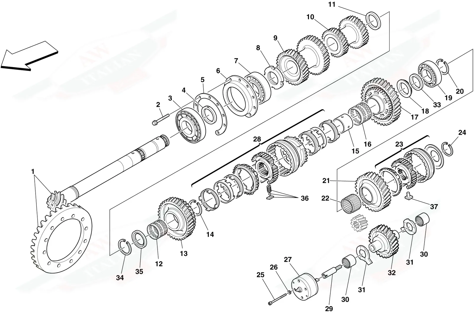 Secondary Shaft Gears