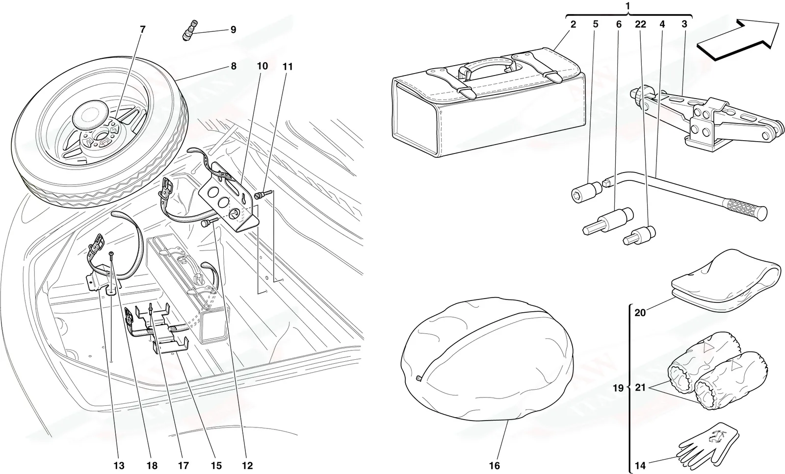 Spare Wheel And Tools -Optional-