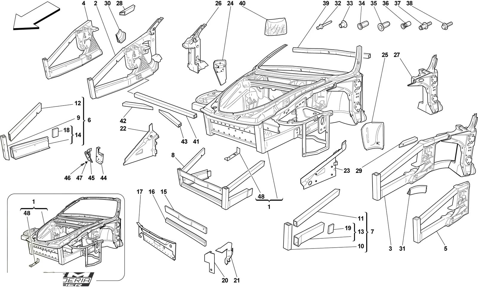Chassis - Structure, Front Elements And Panels