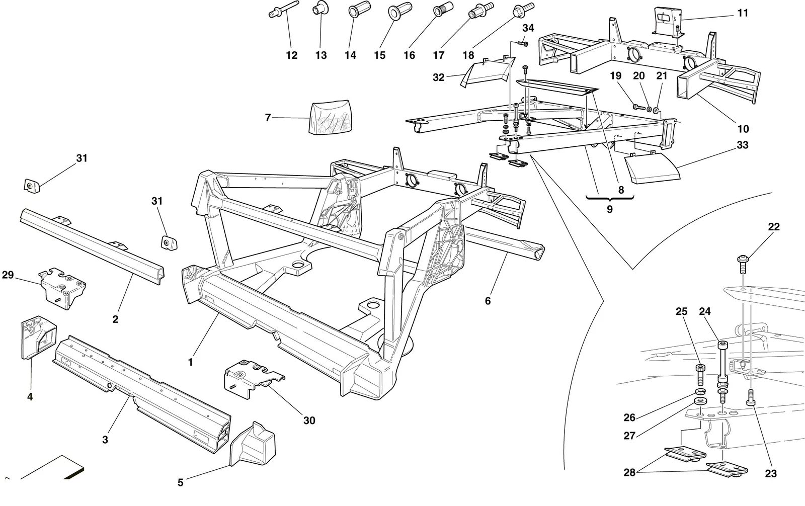 Chassis - Structure, Rear Elements And Panels