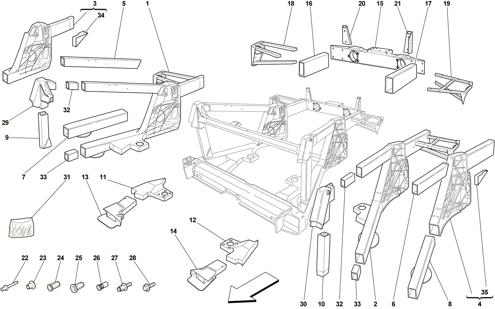 Chassis - Rear Element Subassemblies