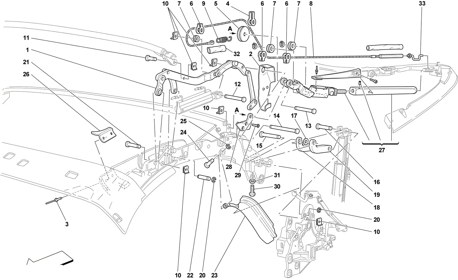 Roof Kinematics - Upper Part -Applicable For Spider 16M-
