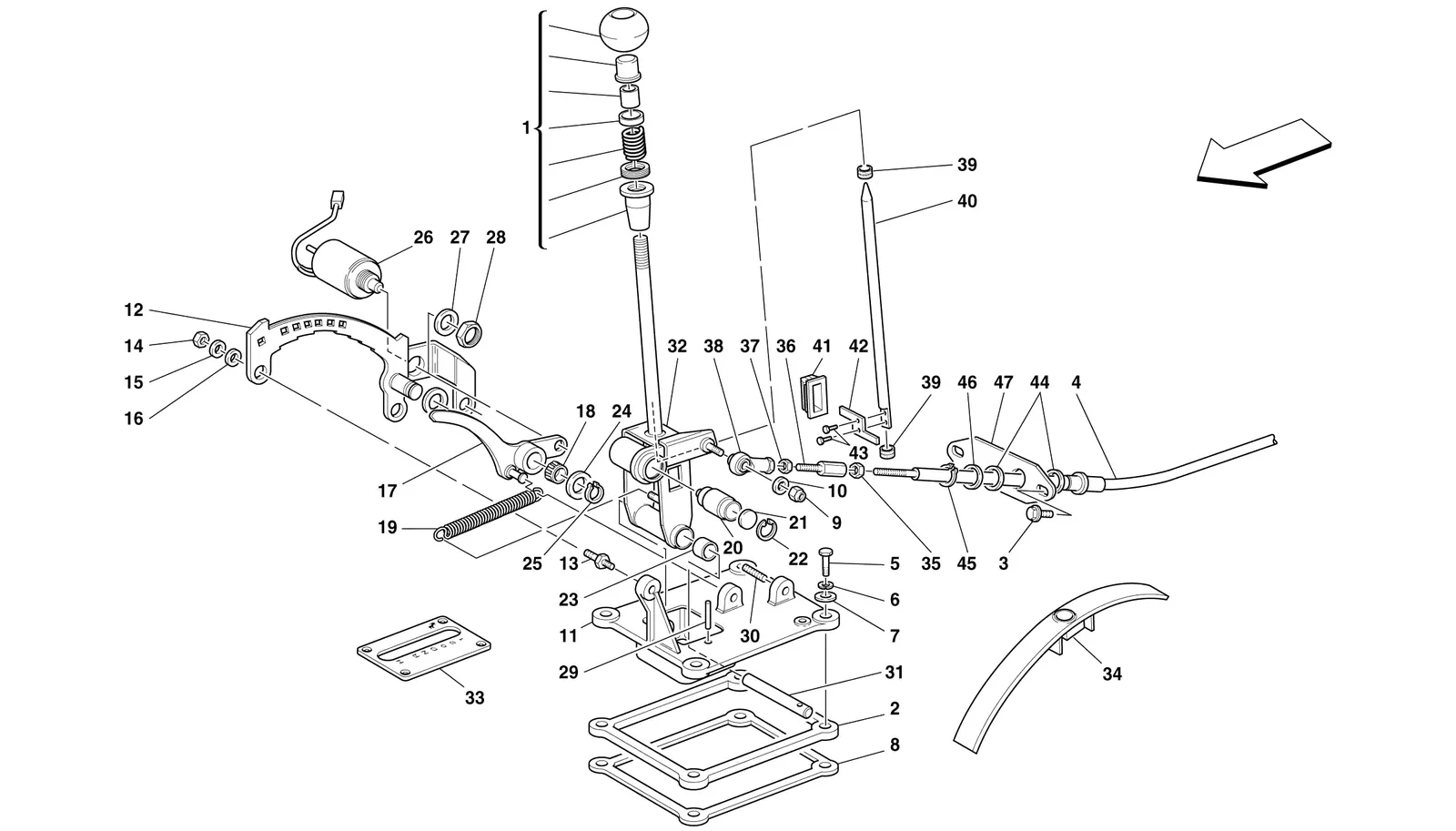 Outside Gearbox Controls -Valid For 456 Gta-
