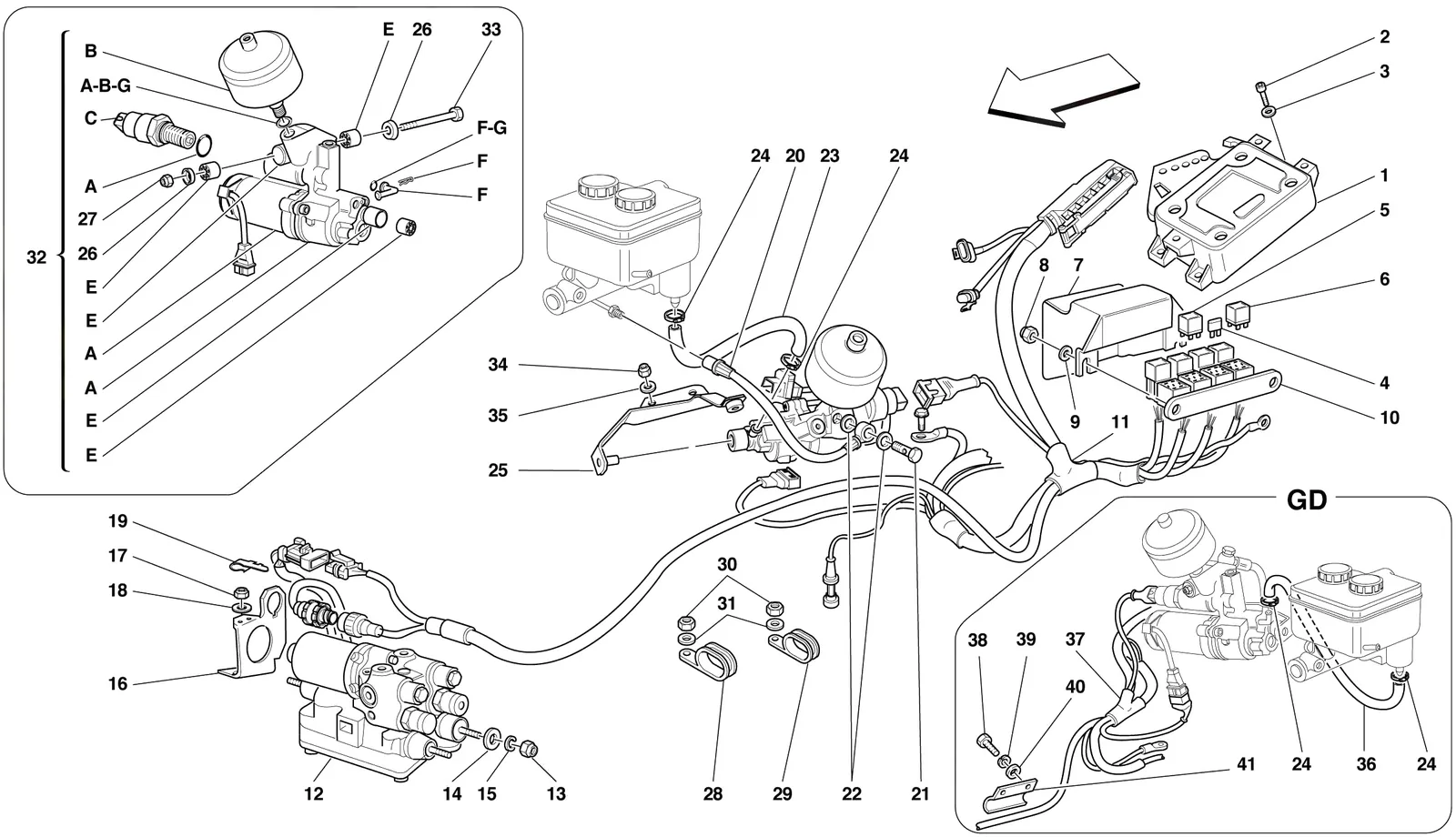 Control Unit And Hydraulic Equipment For Abs System