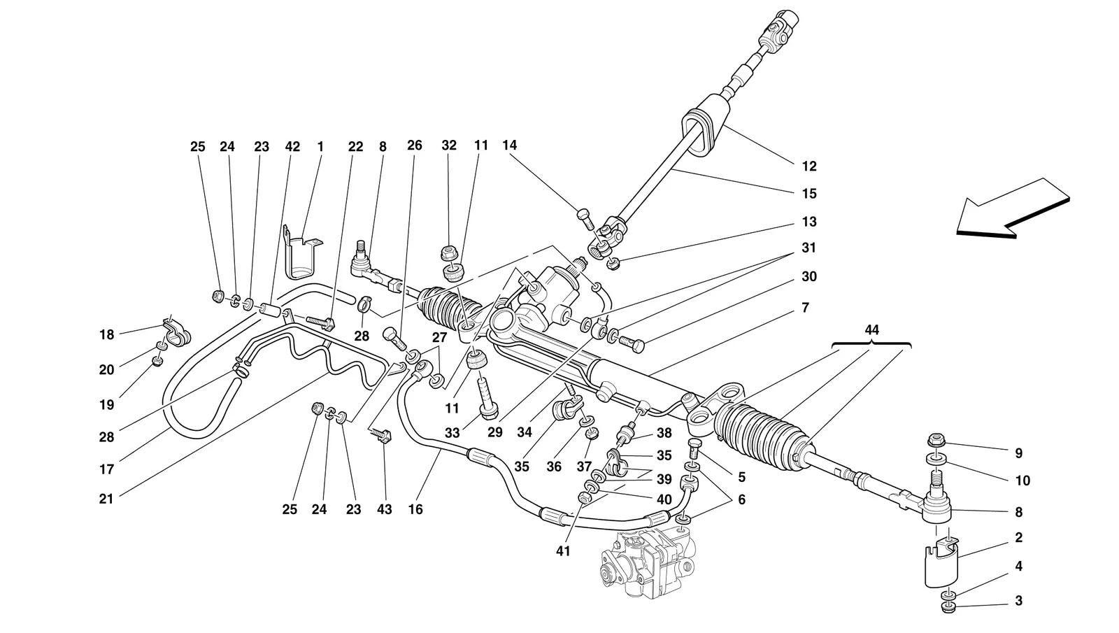 Hydraulic Steering Box And Serpentine -Valid For Gd-
