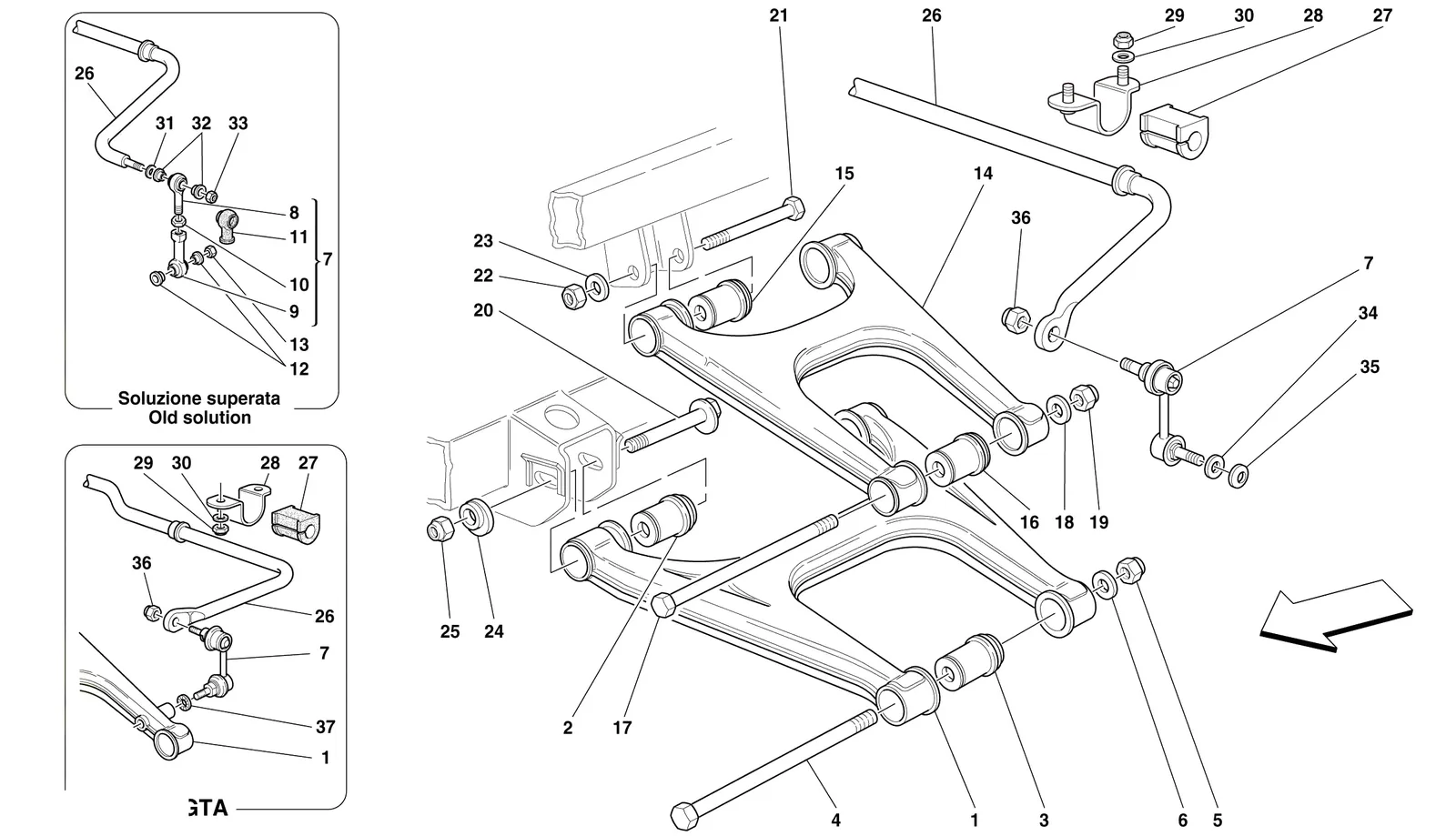 Rear Suspension - Wishbones And Stabilizer Bar