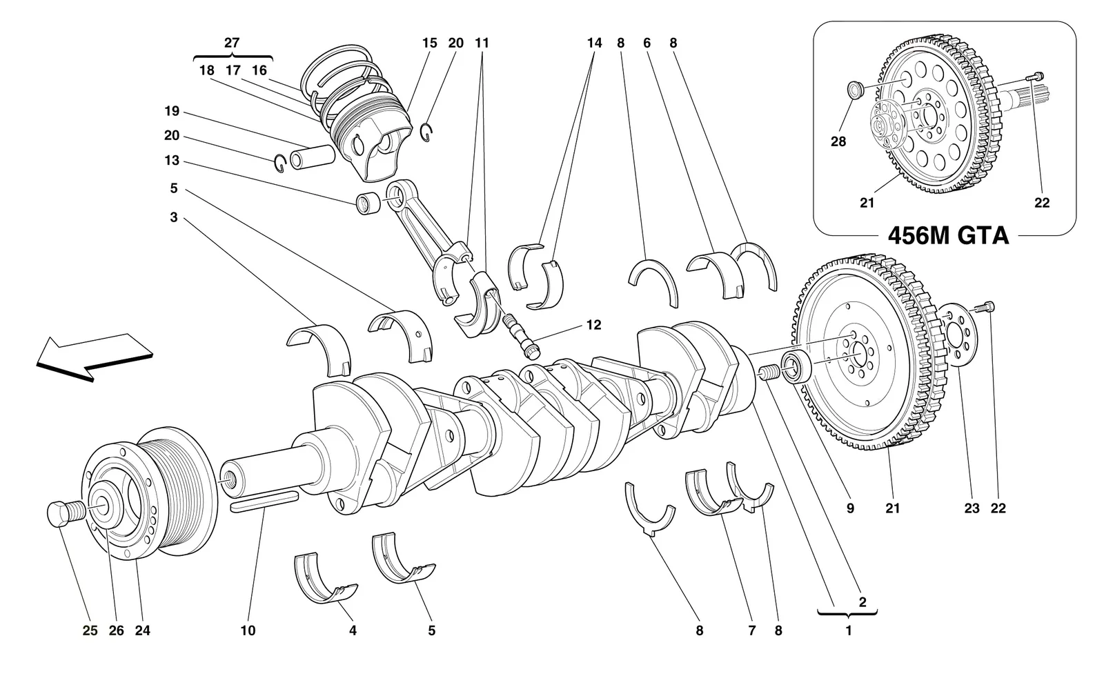 Driving Shaft - Connecting Rods And Pistons