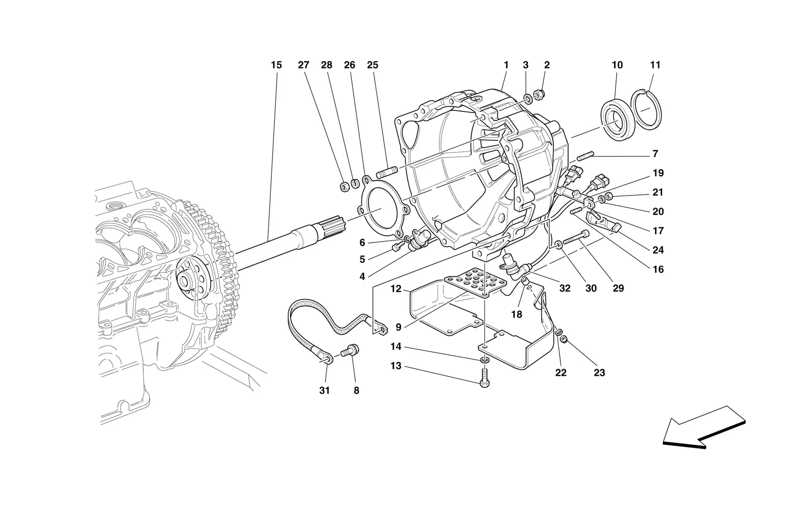 Clutch Housing -Valid For 456M Gta-
