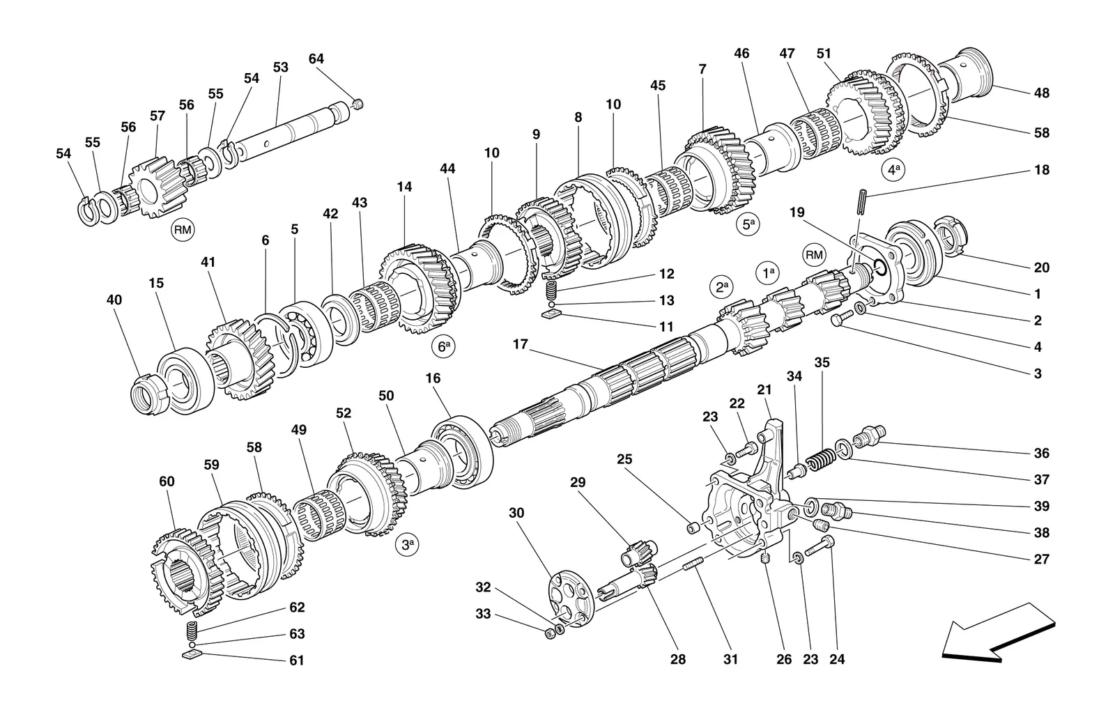 Main Shaft Gears And Gearbox Oil Pump -Not For 456M Gta-