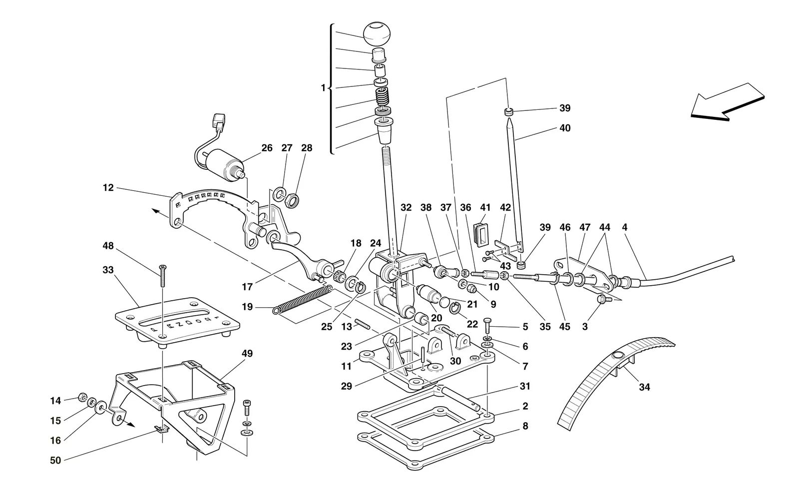 Outside Gearbox Controls -Valid For 456M Gta-
