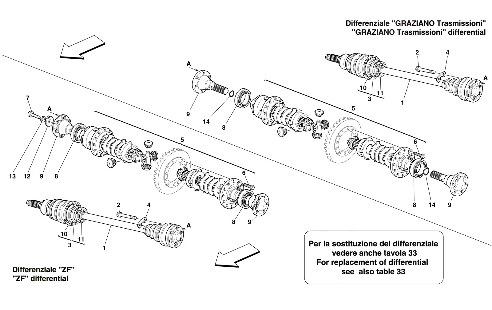 Differential And Axle Shaft -Not For 456M Gta-
