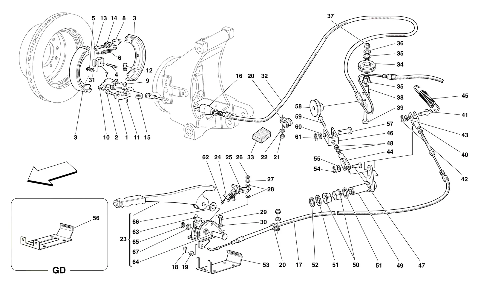 Hand-Brake Control -Valid For 456M Gta-