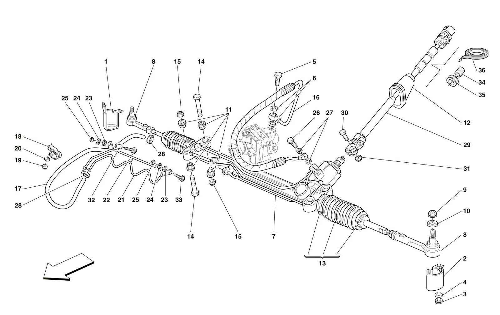 Hydraulic Steering Box And Serpentine -Not For Gd-
