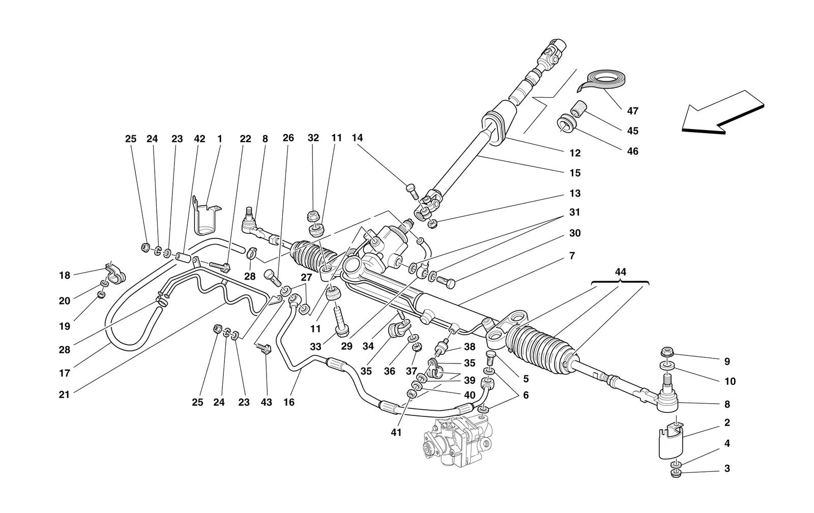 Hydraulic Steering Box And Serpentine -Valid For Gd-
