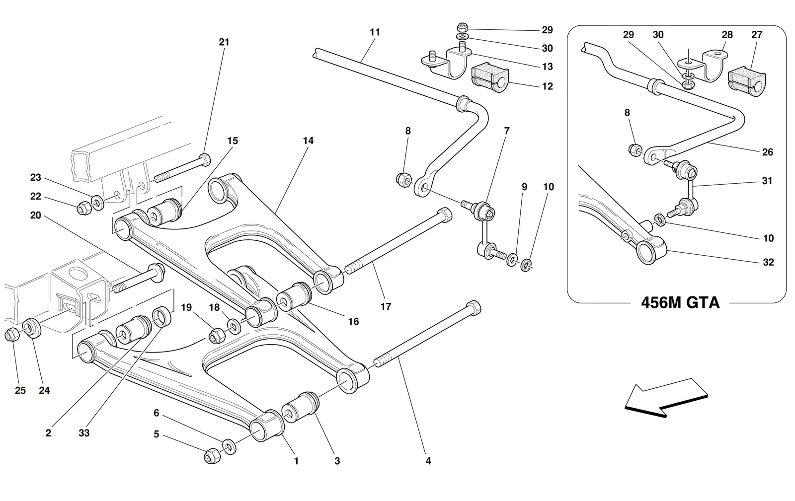 Rear Suspension - Wishbones And Stabilizer Bar